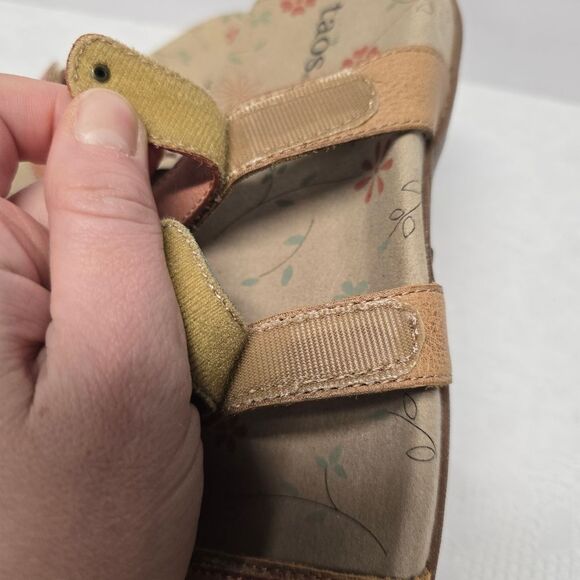 Taos Womens Strappy Pink Teal Genuine Leather Sandals Size 10 Comfort Adjustable - Picture 6 of 10